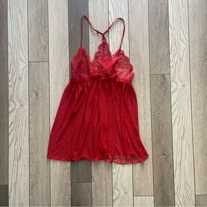 Victoria's Secret Red Lace Chemise